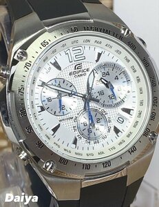 新品 CASIO カシオ EDIFICE エディフィス 正規品 腕時計 アナログ腕時計 多機能腕時計 クロノグラフ クオーツ 10気圧防水 ホワイト メンズ