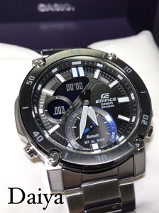 新品 CASIO カシオ 正規品 EDIFICE エディフィス 腕時計 多機能腕時計 アナデジ 10気圧防水 シルバー ブラック Bluetooth ECB-20DB-1A