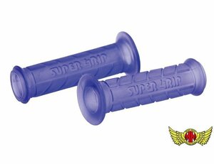 MADMAX バイク用品 スーパーグリップ 120mm クリアブルー/22.2mm (7/8インチ)ハンドル用/バンディット400【送料800円】