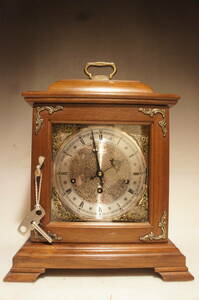 ドイツ製　ハミルトン社　 8本鈴３曲チャイム　テンプ式　8日巻　置き時計　可動品