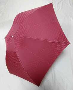 新品自宅保管品タグ付軽量ロゴ柄ゲラルディーニ折りたたみ雨傘
