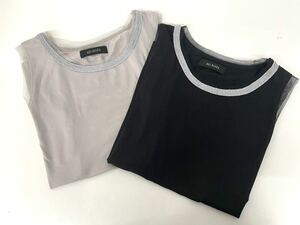  new goods #REI RISEE Ray Lee ze lady's tank top M 2 pieces set black gray 