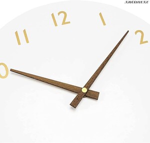 木製指針 掛け時計 ホワイト 静音 インテリア おしゃれ ウッド アナログ 見やすい 雑貨 北欧風 シンプル 掛け時計 ウォール クロック
