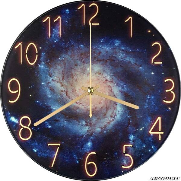 きれいな 掛け時計 銀河 北欧風 連続秒針 インテリア おしゃれ アナログ 非電波 見やすい 雑貨 シンプル 掛け時計 ウォール クロック