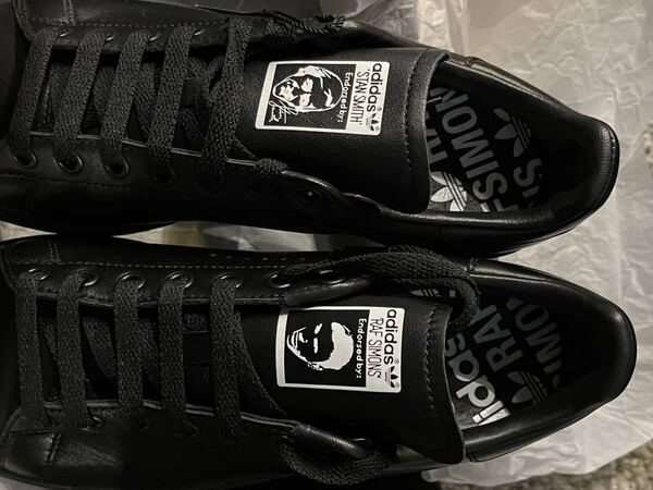 RAF SIMONS x STAN SMITH ラフシモンズ アディダス スタンスミス スニーカー ブラック 6.5 7 7.5 24.5 25 25.5 cm シューズ
