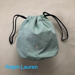 Ralph Lauren ラルフローレン　リバーシブル 巾着袋型ポーチ　