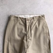 U.S.ARMY TROUSERS MENS COTTON UNIFORM TWILL/米軍実物 アーミーチノ 希少サイズW30 尿素ボタン ビンテージ 50s60s_画像2