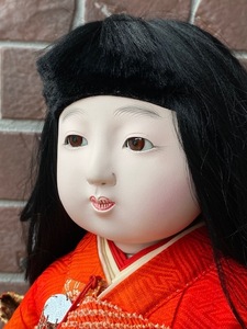 古い 市松人形 女の子 ガラスケース付 検 日本人形古作着物正絹和服旧家蔵出しうぶだし縁起物民芸品伝統工芸古玩具コレクター所蔵品 
