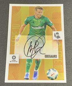 2020-21 Panini Liga Este Odegaard No.19 Real Sociedad Sticker ウーデゴール　レアルソシエダ　ステッカー　プリントサイン