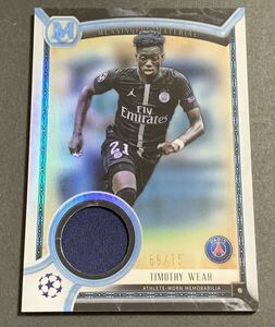 2018-19 Topps Museum UEFA Champions League Timothy Weah /75 Jersey MMSR-TW RC Rookie PSG ティモシーウェア　ルーキー