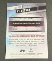 2019-20 Topps Finest UEFA Champions League Jasper Cillessen /250 17 Valencia シレッセン　バレンシア　250枚限定　シリアルナンバー_画像2