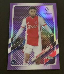 2020-21 Topps Chrome UEFA Champions League Devyne Renach Purple Carbon Fiber Refractor 9 RC Rookie Ajax レンチ　ルーキー