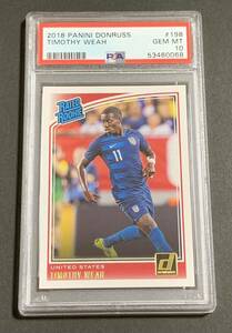 PSA 10 2018-19 Panini Donruss Rated Rookie Timothy Weah No.198 RC United States ティモシーウェア　ルーキー　アメリカ