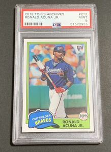 2018 Topps Archives Ronald Acuna JR. 212 RC Rookie Braves MLB PSA 9 アクーニャ　ルーキー　ブレーブス