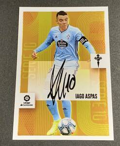 2020-21 Panini Liga Este Iago Aspas No.9 Celta Sticker アスパス　セルタ　プリントサイン　ステッカー