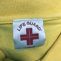 【人気】LIFE GUARD/ライフガード ポロシャツ 半袖シャツ ロゴマーク コットン100％ イエロー サイズL/S4694_画像8