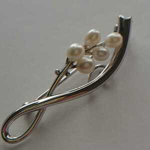  rice field cape TASAKI pearl brooch 