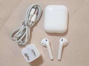 MA505MZ4◎Apple アップル Air Pods エアーポッズ 第二世代　A1602 A2032 A2031 ワイヤレスイヤホン Bluetooth◎中古品