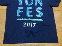 即決★YON FES 2017　ライブTシャツ★M★ネイビー★モリコロパーク★WANIMA★アジカン★スカパラ★忘れらんねえよ★DISK GARAGE★送料230円_画像3