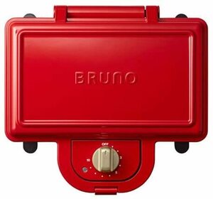 BRUNO ホットサンドメーカー ダブル BOE044-RD レッド 未使用品(※本体のみ、外箱はありません。)