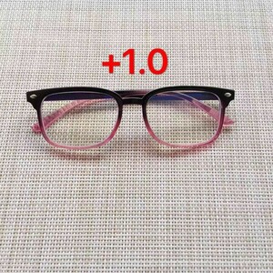 【新品】老眼鏡+1.0 ブルーライトカット リーディンググラス グラデーションカラー(黑赤）Reading glass