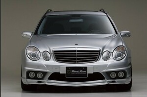 【WALD Sports Line Black Bison Edition】 W211 Eクラス ワゴン ～'06y/'07y～ フロントバンパースポイラー FOG version ヴァルド エアロ