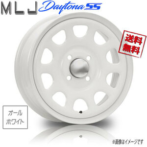 ホイール新品 1本のみ MLJ デイトナ SS オールホワイト DAYTONA 14インチ 4H100 5J+42 業販4本購入で送料無料