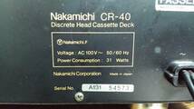 ナカミチ　Nakamichi　カセットデッキ　CR-40　ジャンク品_画像5