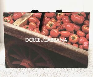 ドルチェ&ガッバーナ「DOLCE&GABBANA 」ショッパー トマト柄 (789) ブランド紙袋 ショップ袋 35×23×12cm ドルガバ 折らずに配送