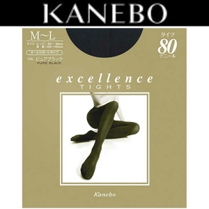  postage 510 jpy ~( prompt decision is free shipping ) new goods Kanebo excellence pure black 3 pair go in excellence tights 80 Denier M-L size black all support kanebo