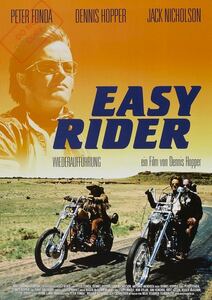 ドイツ版ポスター★『イージーライダー』（Easy Rider）復刻 #4★ピーター・フォンダ/デニス・ホッパー/Harley-Davidson/パンヘッド