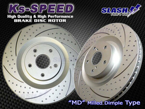 MD-9363 マークX GRX130 250G S Package G's用(356mm)■Front(左右)SET■MDディンプルローター[非貫通穴+湾曲6本スリット]※Rearも承ります