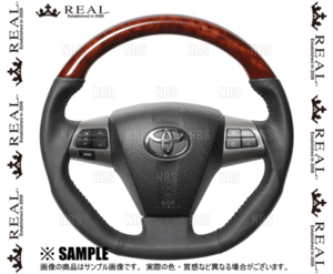 REAL レアル オリジナル (ブラウンウッド/ブラックステッチ)　RAV4　ACA31W/ACA36W　2012/12～2016/8 (E20-BRW-BK