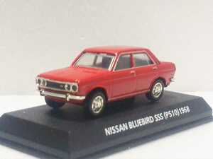 コナミ 1/64 ダットサン ブルーバード 510 1968 P510 赤 レッド BEST 絶版名車コレクション N600 Datsun Bluebird Red