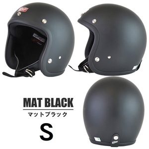 GREASER　60's PLAIN　サイズ:S　マットブラック　グリーサー　ジェットヘルメット　60's プレーン
