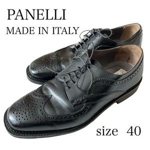 【PANELLI】パネッリ ビジネスシューズ 革靴 黒 イタリア製 サイズ40