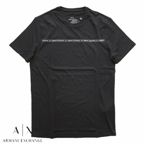 2022* newest * Armani * mezzo n. black Logo T. equipment ... up A|X ARMANI EXCHANGE line Logo crew neck short sleeves T-shirt M exchange 