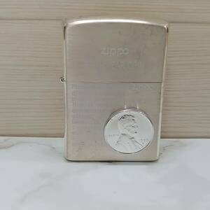 ＊ZIPPO ジッポ オイルライター BIRTH YEAR COIN 1956 ラッキーペニー 未使用保管品 火花確認OK 