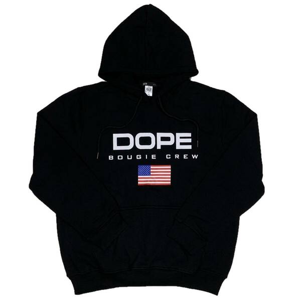 DOPE ドープ DOPE USAロゴ プルオーバーパーカー（ブラック）(M)【並行輸入品】