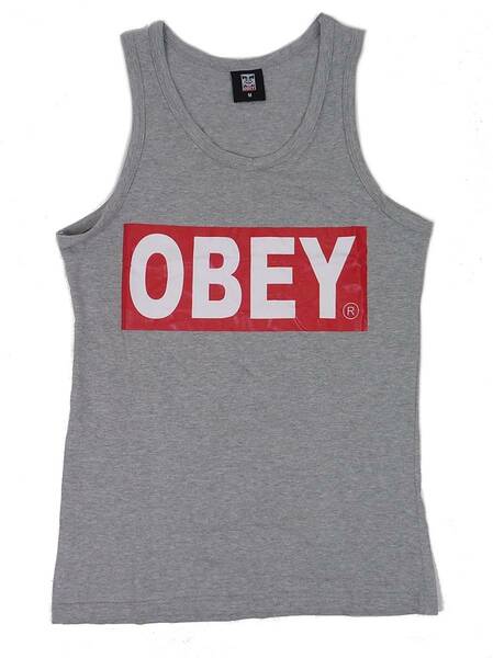 [並行輸入品] OBEY オベイ ブランドロゴ タンクトップ (グレー) (L)