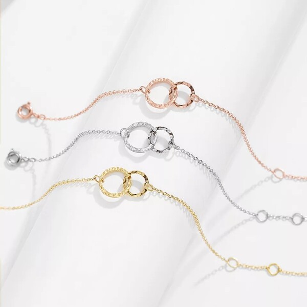 ローズゴールド ブレスレット ステンレス鋼 ミニマリスト ジュエリー 上品 結婚式 シンプル お洒落 可愛い レディース