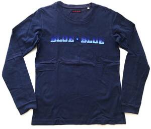 ブルーブルー ビッグロゴ デカロゴ 長袖Tシャツ 染み込みプリント　　ロンT BLUE BLUE 聖林公司 日本製 ハリウッドランチマーケット 柳5896