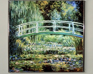 クロード・モネ　Claude Monet - Water Lilies and Japanese Bridge　アートガラス　ステンドグラス　ヨーロッパ製