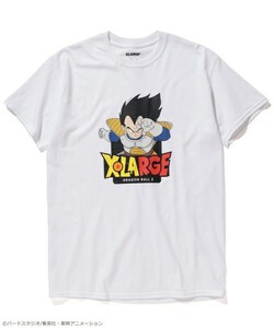 ラスト1点! 新品 XLARGE×DRAGON BALL Z TEE VEGETA コラボ 限定 シャツL ホワイト エクストララージ/ ドラゴンボールZ 超 鳥山明 ベジータ