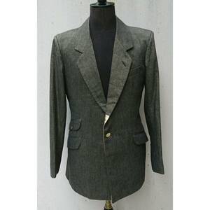 VivienneWestwood ヴィヴィアンウエストウッド ヴィヴィアン ジャケット シングル jacket グレー シルバー オーヴ wool ウール 36 MV220