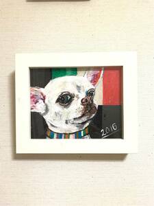 Art hand Auction chihuahua peinture acrylique peinture animal, peinture, peinture à l'huile, dessin d'animaux