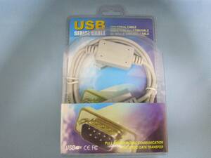 USB変換ケーブル USB TOSERIAL CABLE USB A TYPE MALE/DB9 MALE 6ft, DOULE SHIELDED CABLE