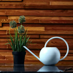 * Uni -k design * watering can white mat feeling of quality made of stainless steel gardening gardening stylish antique style modern light weight watering 