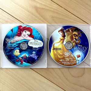 リトルマーメイド、美女と野獣(アニメーション版) 【国内正規品】DVDディスク2枚セット 新品未再生 MovieNEX