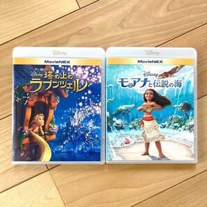 塔の上のラプンツェル 、モアナと伝説の海 本編ブルーレイ+純正ケース 2本セット 新品未再生